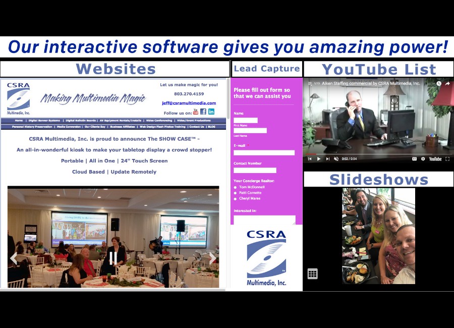Layouts combine webpages, videos, slideshows, and much more!